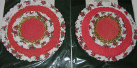 Paper Doilies Christmas Poinsettia Red White Gold 120PC