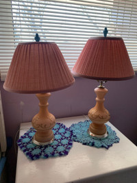 TWO BEDSIDE LAMPS VERY PRETTY