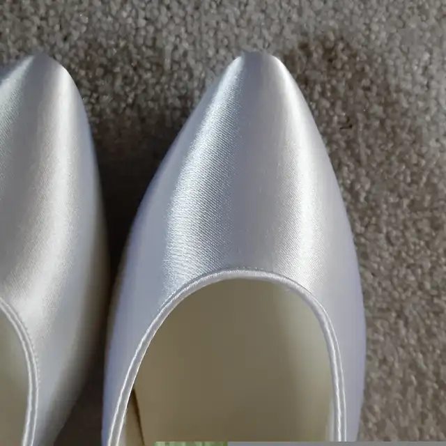 Women Vintage High Heel Shoes 1970's Brand New Satin Dyeable 7 in Women's - Shoes in Stratford - Image 5