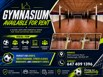 Premium Gym Space for Rent in Scarborough Clean, versatile, and fully open for sports, fitness class...