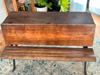 Antique 2-person School Desk Bench