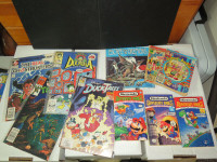 Vintage Kids Comic Books and Adventure Books Lot