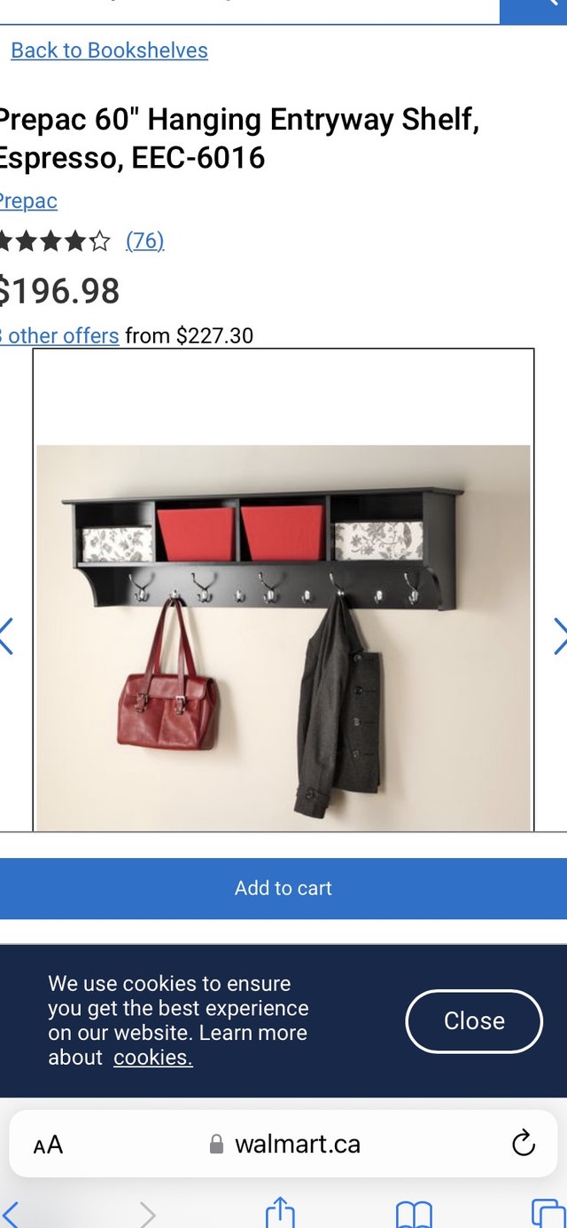 Entry wall shelf x2 Bookcases & Shelving Units Ottawa Kijiji