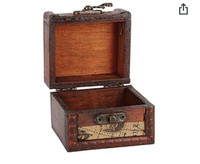 Jewelry Box Organizer Mini Vintage Handcraft Wooden Jewelry Box