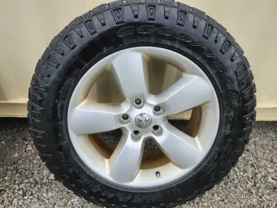 275 60R20. Goodyear duratrak Tires with Ram factory rims. Came off a dodge Ram 2022. Purchased new t...