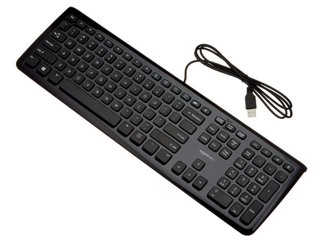 AmazonBasics Wired Keyboard dans Souris, claviers et webcaméras  à Ville de Montréal - Image 2