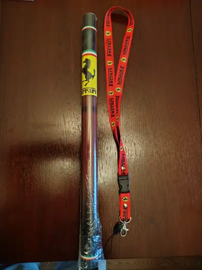 Ferrari keychains, lanyard and poster, View more