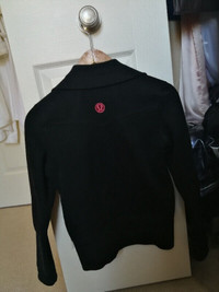 LULULEMON BLACK SIZE 4 FULL ZIP SWEATSHIRT