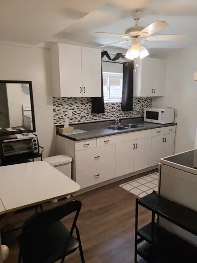 Bright unfurnished One bedroom basement apartment, in a quiet home. Newly renovated to include a bra...