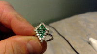 Lady's Vintage Emerald and Diamond Ring