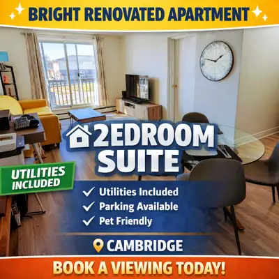 Looking for a spacious and comfortable 2 bedroom apartment in Cambridge? This bright suite at Linnwo...