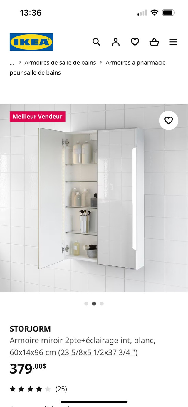 IKEA salle de bain  dans Plomberie, éviers, toilettes et bains  à Longueuil/Rive Sud - Image 4