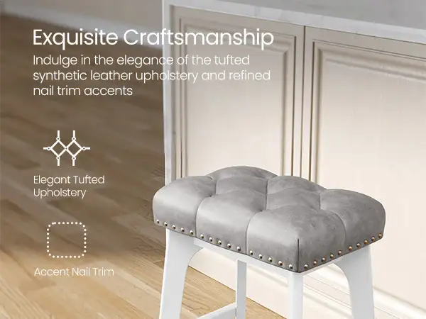 Saddle Counter Height Bar Stools, 26-Inch Backless Kitchen Stool in Chairs & Recliners in Markham / York Region - Image 10