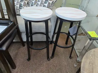 New Pair Challiman Bar Height Stools, View more