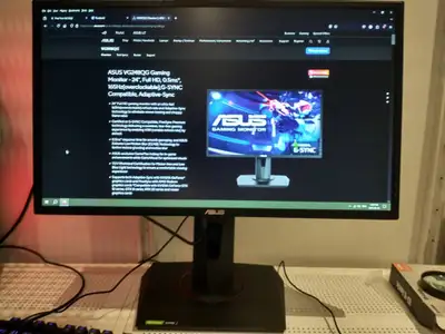 Basically Brand new. just bought and hardly used. ASUS VG248QG Gaming Monitor - 24”, Full HD, 0.5ms*...