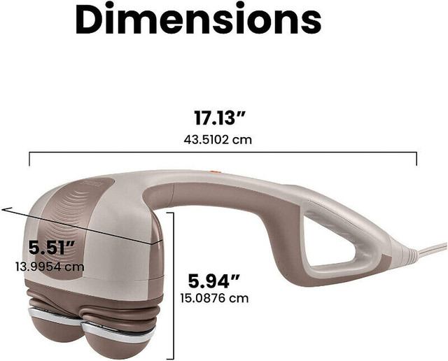 Homedics Percussion Action Handheld Massager with Heat in Health & Special Needs in Mississauga / Peel Region - Image 2