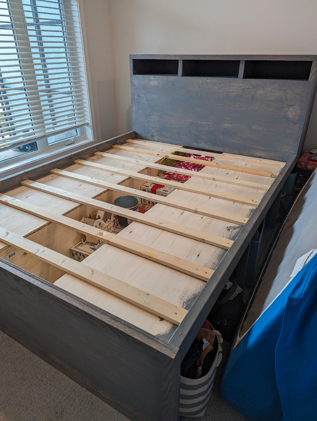 Custom Queen Bed Frame & Storage in Beds & Mattresses in Kamloops - Image 2