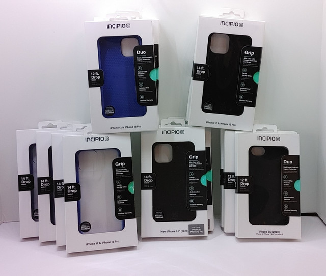 Étui IPHONE Case Incipio Grip pour iP12 / 12 Pro - Bleu ou Noir dans Accessoires pour portables  à Longueuil/Rive Sud