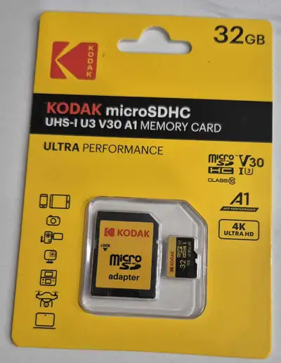 Kodak 32GB MicroSDHC card, View more