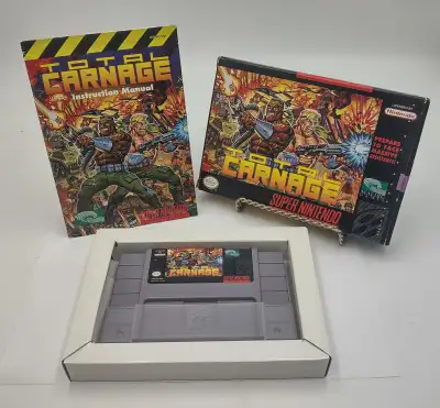 Total Carnage - Super Nintendo Game in Box with Manual, View more