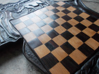Makonde Tribe Chess Board Wood Carving in Shape of Africa!