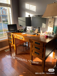 Solid wood desk 