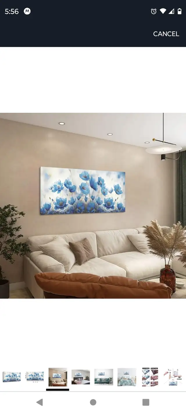 NEW Blue Flower Canvas Art Painting in Home Décor & Accents in Ottawa - Image 4