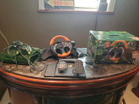 1st Gen XBOX, with Force Feed Back steering wheel and Games