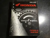 2002-2005 Honda FSC600A Sliver Wing Maxi-Scooter Service Manual