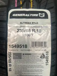 4 Brand New General Altimax RT43 235/65R18 All Season $50 REBATE