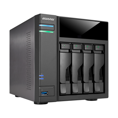 Asustor AS6104T 4-Bay NAS | 4K HDMI | Media, File & App Server, View more