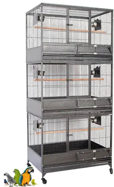 Cage pour perroquet 3 étages (perruche, cockatiel, conure), View more