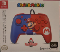 Nintendo Switch wired controller deluxe Super Mario New Sealed