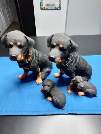 2 large are 8.5" high Pup is 3" high In great condition Selling all for $50.