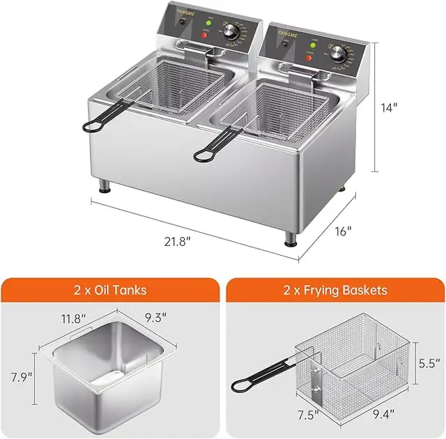 Electric Countertop Deep Fryers With Twin Tanks in Microwaves & Cookers in City of Toronto - Image 4