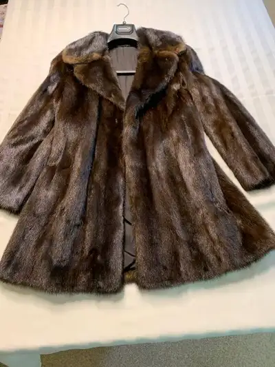 Lady's natural mink fur coat, View more
