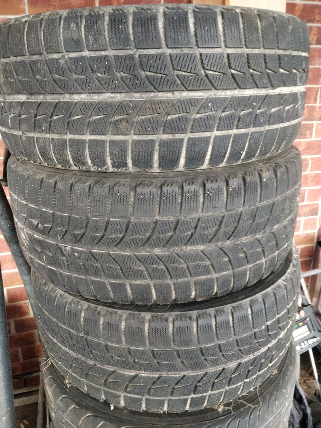 3 winter 255/40r18 Blizzak LM-60 on 5/114.3 rims, fits 245/45r18 in Tires & Rims in Guelph