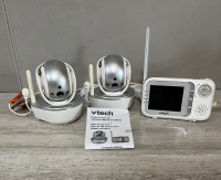 Vtech 2 camera baby monitor- pan, tilt, sound, colour