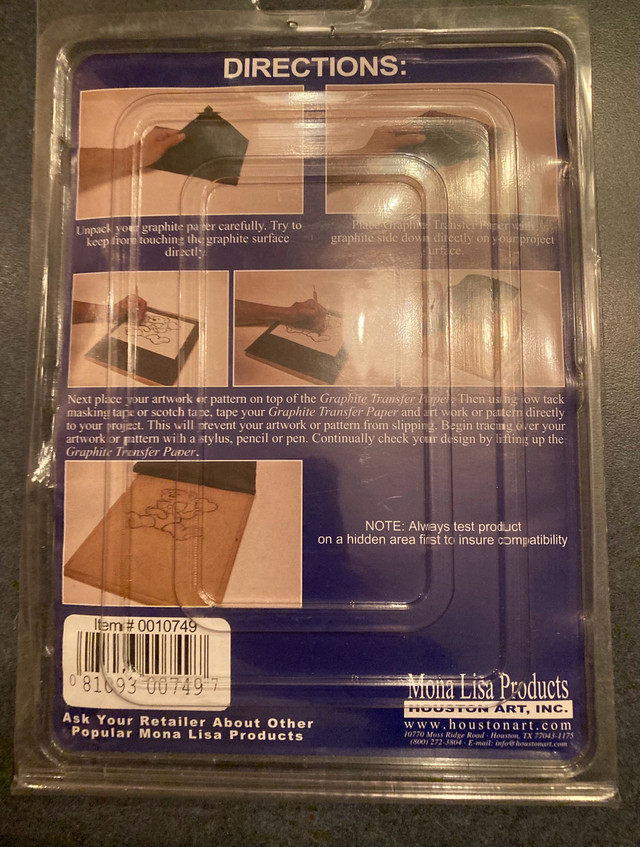 Stampin or Craft - Mona Lisa Graphite Paper **NEW** in Hobbies & Crafts in London - Image 2