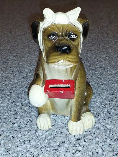Vintage RSPCA collection box figurine, View more