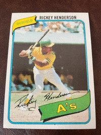 1980 Topps Baseball Ricky Henderson Rookie Card 