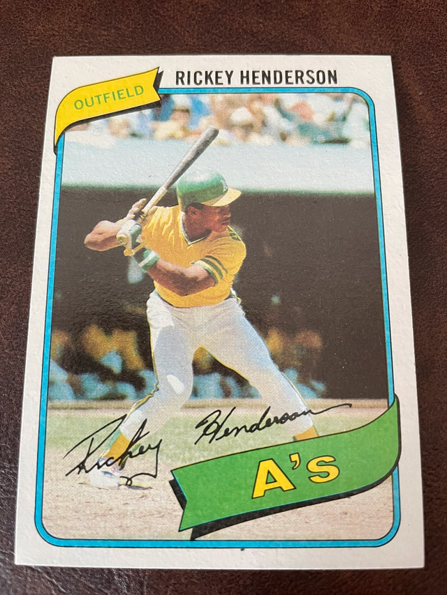 1980 Topps Baseball Ricky Henderson Rookie Card  in Arts & Collectibles in City of Toronto