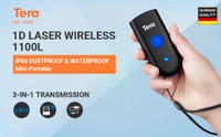 New Wireless Bluetooth Barcode Scanner 1D Laser Mini Waterproof