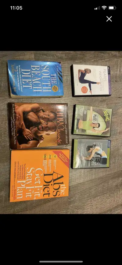 Work out books and 3 videos, View more