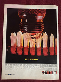 1963 Ford Autolite Spark Plugs Original Ad