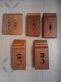 Solid oak switchplates