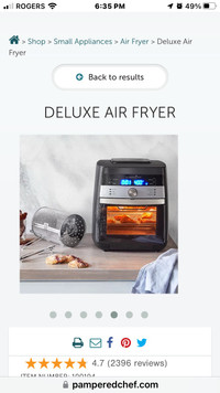 Pampered chef Deluxe Air Fryer 