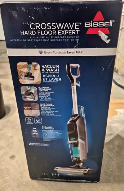 Simplify your cleaning routine with this Bissell CrossWave Hard Floor Expert, an all-in-one multi-su...