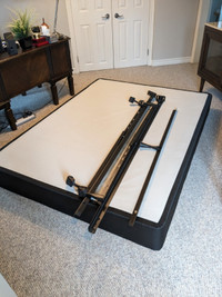 FREE - Queen Box Spring and Metal Bed Frame - Like New FREE