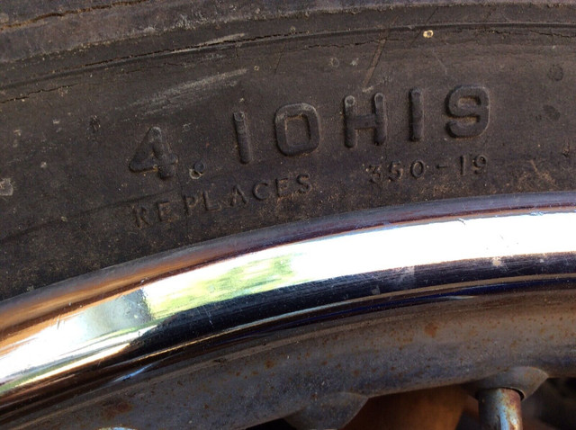 Vintage Motorcycle Tire & Rims in Tires & Rims in Winnipeg - Image 4